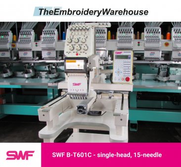 SWF B-T601C, single-head, 6-needle, commercial embroidery machine