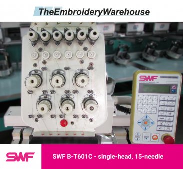 SWF B-T601C, single-head, 6-needle, commercial embroidery machine