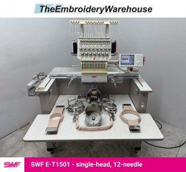 SWF E-T1501, single-head, 15-needle, commercial embroidery machine