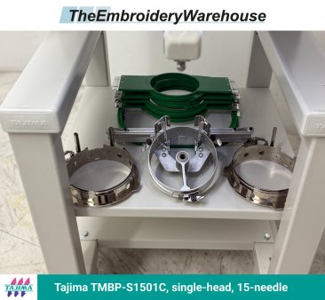 Tajima TMBP-S1501C, single-head, 15-needle, commercial embroidery machine