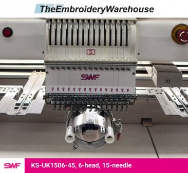 SWF KS-UK1506-45, 6-head, 15-needle, commercial embroidery machine