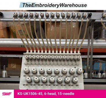 SWF KS-UK1506-45, 6-head, 15-needle, commercial embroidery machine