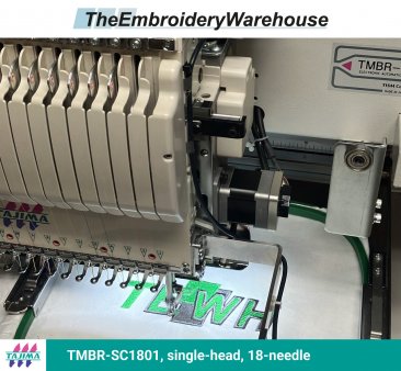 Tajima TMBR-SC1801, single-head, 18-needle, commercial embroidery machine