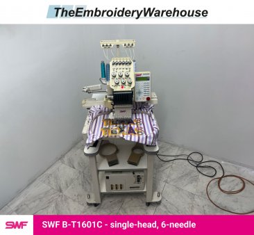 SWF B-T1601, single-head, 6-needle, commercial embroidery machine
