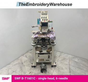 SWF B-T1601, single-head, 6-needle, commercial embroidery machine