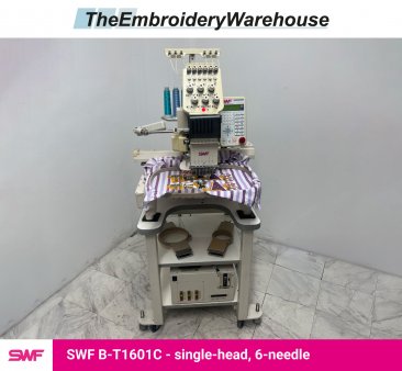 SWF B-T1601, single-head, 6-needle, commercial embroidery machine