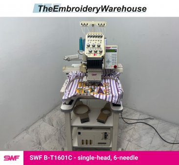SWF B-T1601, single-head, 6-needle, commercial embroidery machine