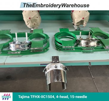 Tajima TFHX-IIC1504, 4-head, 15-needle, commercial embroidery machine