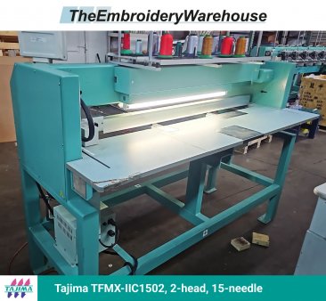 Tajima TFMX-IIC1502, 2-head, 15-needle, commercial embroidery machine
