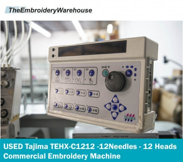 USED Tajima TEHX-C1212 -12Needles - 12 Heads - Commercial Embroidery Machine