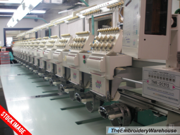 USED Tajima TME-DC915 - 15 Heads - 9 Needles - Commercial Embroidery Machine year 1995