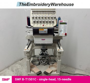 SWF B-T1501C, single-head, 15-needle, commercial embroidery machine