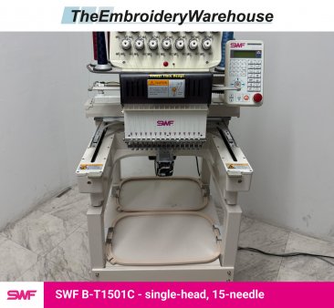 SWF B-T1501C, single-head, 15-needle, commercial embroidery machine