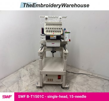 SWF B-T1501C, single-head, 15-needle, commercial embroidery machine