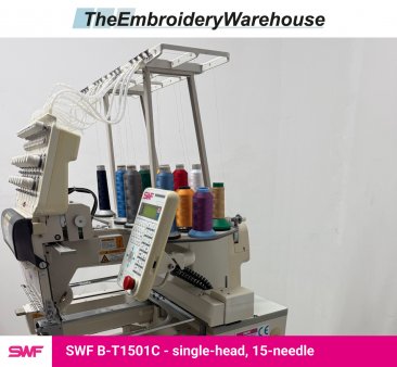 SWF B-T1501C, single-head, 15-needle, commercial embroidery machine