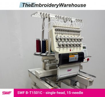 SWF B-T1501C, single-head, 15-needle, commercial embroidery machine