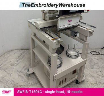 SWF B-T1501C, single-head, 15-needle, commercial embroidery machine