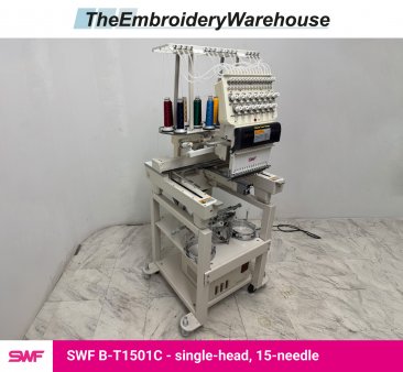 SWF B-T1501C, single-head, 15-needle, commercial embroidery machine