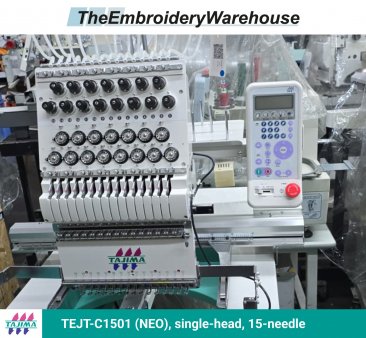 Tajima TEJT-C1501 (NEO), single-head, 15-needle, commercial embroidery machine
