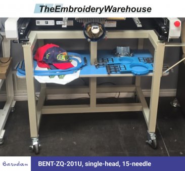 Barudan BENT-ZQ-201U, single-head, 15-needle, commercial embroidery machine