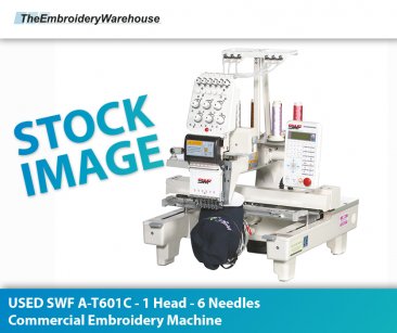 USED SWF A-T601C - 1 Head - 6 Needles - Commercial Embroidery Machine