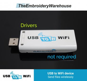 Embroidery equipment wireless upgrade