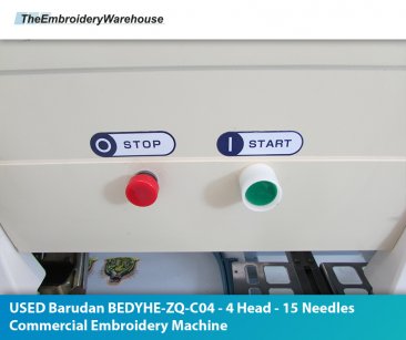 USED Barudan BEDYHE-ZQ-C04 - 4 Head - 15 Needles - Commercial Embroidery Machine