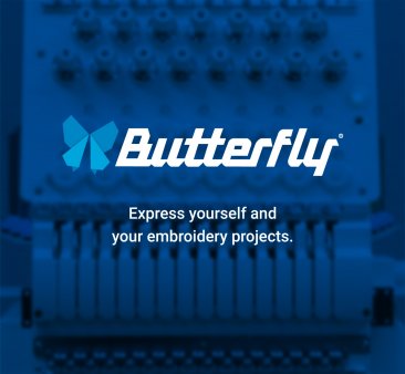 Butterfly B-1504B/T, 4-head, 15-needle, commercial embroidery machine