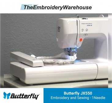 Butterfly JX550 - Single Head - Single Needle - Commercial Embroidery Machine (NEW)