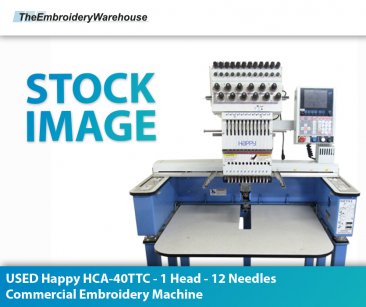 USED Happy HCA-40TTC - 1 Head - 12 Needles - Commercial Embroidery Machine