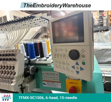 Tajima TFMX-IIC1506, 6-head, 15-needle, commercial embroidery machine