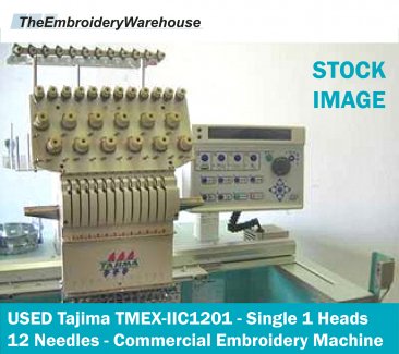 USED Tajima TMEX-IIC1201 - Single 1 Heads - 12 Needles - Commercial Embroidery Machine