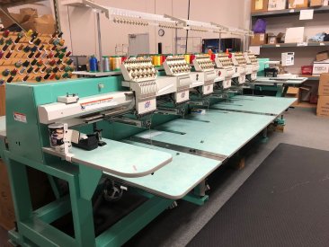 USED Tajima TMFX-IIIC1206 - 6 Heads - 12 Needles - Commercial Embroidery Machine year 1999