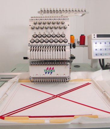 USED Tajima TEHX-C1501 - 1 Head - 15 Needles - Commercial Embroidery Machine year 2003