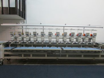 USED Barudan BENSME-YS-12 - 7 Needles - 12 Head - Commercial Embroidery Machine