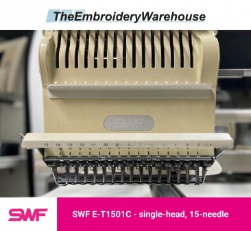 SWF E-T1501C, single-head, 15-needle, commercial embroidery machine