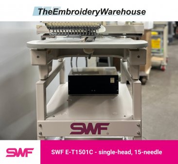 SWF E-T1501C, single-head, 15-needle, commercial embroidery machine