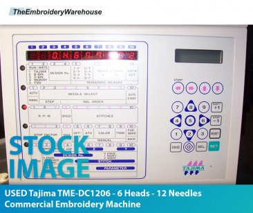 USED Tajima TME-DC1206 - 6 Heads - 12 Needles - Commercial Embroidery Machine