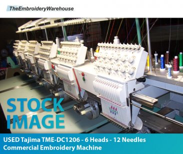 USED Tajima TME-DC1206 - 6 Heads - 12 Needles - Commercial Embroidery Machine