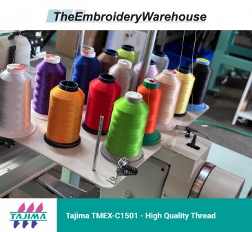 Tajima TMEX-C1501, single-head, 15-needle, commercial embroidery machine