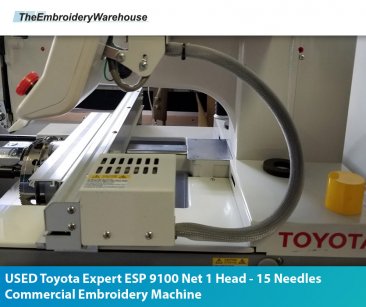 USED Toyota Expert ESP 9100 Net  1 Head - 15 Needles Commercial Embroidery Machine