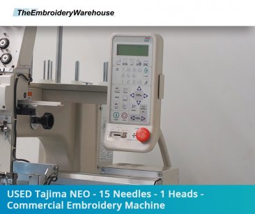 USED Tajima NEO - 15 Needles - 1 Heads - Commercial Embroidery Machine
