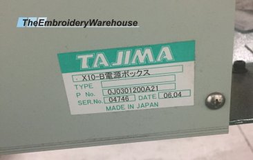 USED Tajima TEHX-C1212 - 12 Heads - 12 Needles - Commercial Embroidery Machine year 2005