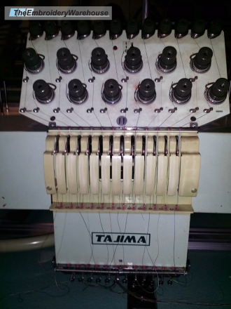 USED Tajima TME-DC1215 - 15 Heads - 12 Needles - Commercial Embroidery Machine year 1996