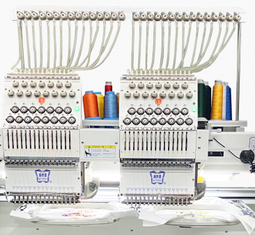 Butterfly B-1502B/T, 2-head, 15-needle, commercial embroidery machine