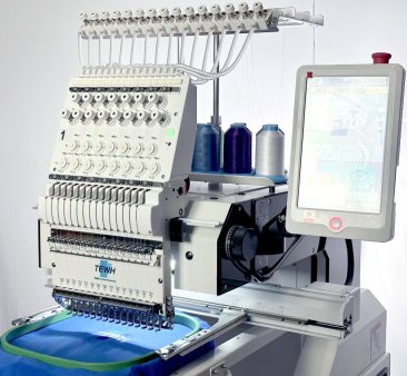 TEWH BC-1501, single-head, 15-needle, commercial embroidery machine