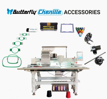 Butterfly Chenille II, COMBO true chenille, single-head, 15-needle