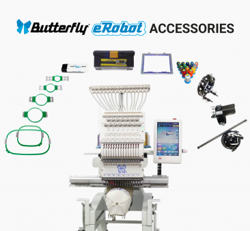 Butterfly eRobot, single-head, 15-needles, commercial embroidery machine