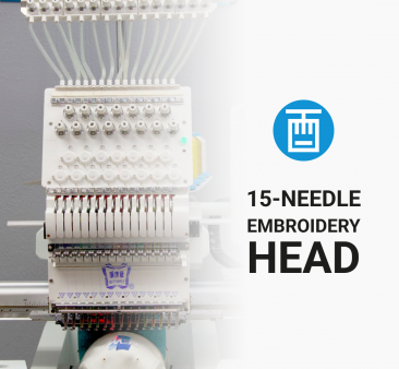 Butterfly eRobot, single-head, 15-needles, commercial embroidery machine