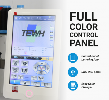 TEWH SI-Dual-902, 2-head, 9-needle, commercial embroidery machine